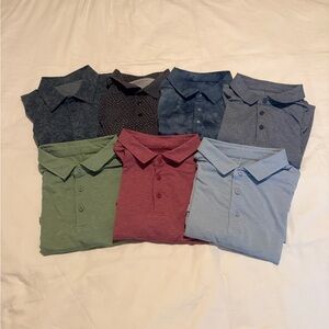 7 Lululemon various styles Size M shirts (New Wardrobe) Excellent
Condition